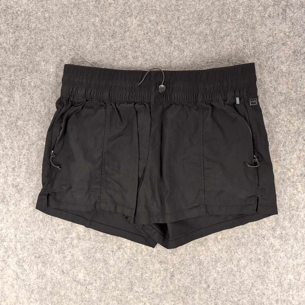 Avalanche Shorts Mens Large Black Running Lightweight Stretch Zip Pockets